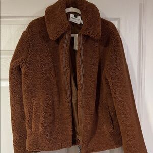 Topman Men's Brown Teddy Jacket
